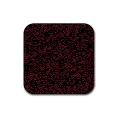 Random Pink Black Red Rubber Square Coaster (4 Pack)  by Alisyart