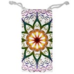 Prismatic Flower Floral Star Gold Green Purple Jewelry Bag