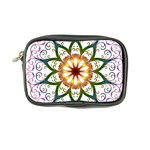 Prismatic Flower Floral Star Gold Green Purple Coin Purse
