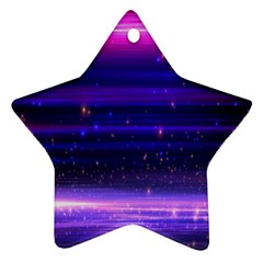 Space Planet Pink Blue Purple Ornament (star) by Alisyart