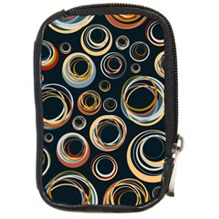 Seamless Cubes Texture Circle Black Orange Red Color Rainbow Compact Camera Cases by Alisyart