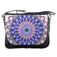 Prismatic Line Star Flower Rainbow Messenger Bags by Alisyart