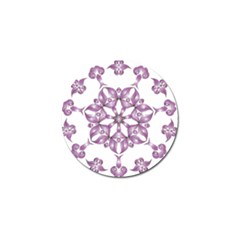 Frame Flower Star Purple Golf Ball Marker by Alisyart