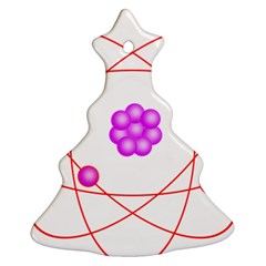 Atom Physical Chemistry Line Red Purple Space Ornament (christmas Tree) 