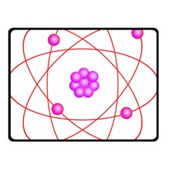 Atom Physical Chemistry Line Red Purple Space Double Sided Fleece Blanket (small)  by Alisyart