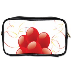 Balloon Partty Red Toiletries Bags by Alisyart