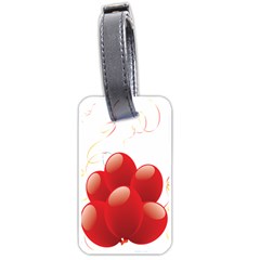 Balloon Partty Red Luggage Tags (one Side)  by Alisyart