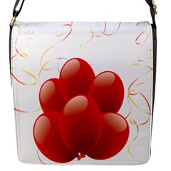 Balloon Partty Red Flap Messenger Bag (s) by Alisyart