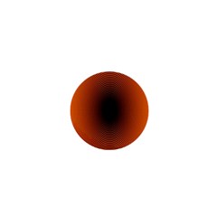 Abstract Circle Hole Black Orange Line 1  Mini Magnets