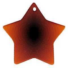 Abstract Circle Hole Black Orange Line Ornament (star) by Alisyart