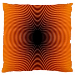 Abstract Circle Hole Black Orange Line Large Cushion Case (one Side)