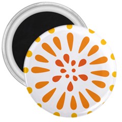 Circle Orange 3  Magnets by Alisyart
