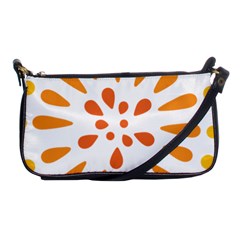 Circle Orange Shoulder Clutch Bags by Alisyart