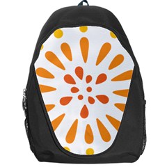 Circle Orange Backpack Bag by Alisyart