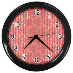 Circle Red Freepapers Paper Wall Clocks (black) by Alisyart