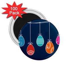 Easter Egg Balloon Pink Blue Red Orange 2 25  Magnets (100 Pack)  by Alisyart