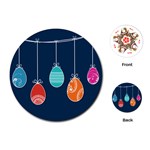 Easter Egg Balloon Pink Blue Red Orange Playing Cards (Round) 