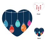 Easter Egg Balloon Pink Blue Red Orange Playing Cards (Heart) 