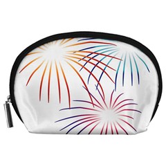 Fireworks Orange Blue Red Pink Purple Accessory Pouches (large) 
