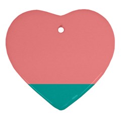 Flag Color Pink Blue Line Heart Ornament (two Sides)