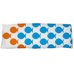 Fish Arrow Orange Blue Body Pillow Case (dakimakura) by Alisyart