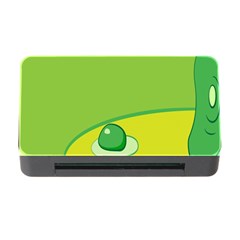 Food Egg Minimalist Yellow Green Memory Card Reader With Cf