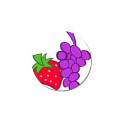 Fruit Grapes Strawberries Red Green Purple Golf Ball Marker by Alisyart