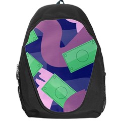 Money Dollar Green Purple Pink Backpack Bag by Alisyart