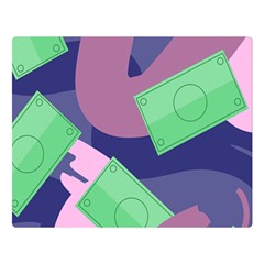 Money Dollar Green Purple Pink Double Sided Flano Blanket (large)  by Alisyart