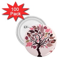 Tree Butterfly Insect Leaf Pink 1 75  Buttons (100 Pack)  by Alisyart