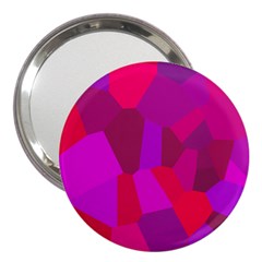 Voronoi Pink Purple 3  Handbag Mirrors