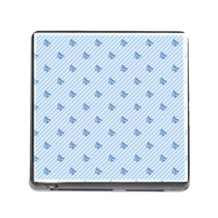Blue Butterfly Line Animals Fly Memory Card Reader (square)