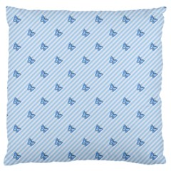 Blue Butterfly Line Animals Fly Standard Flano Cushion Case (two Sides) by Alisyart