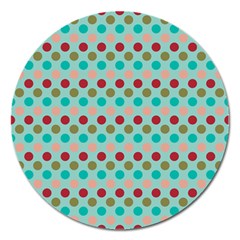 Large Circle Rainbow Dots Color Red Blue Pink Magnet 5  (round) by Alisyart