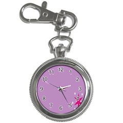 Purple Flagred White Star Key Chain Watches