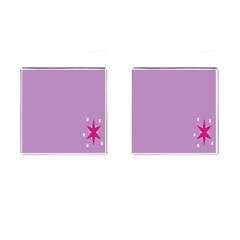 Purple Flagred White Star Cufflinks (square)