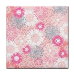 Flower Floral Sunflower Rose Pink Face Towel by Alisyart