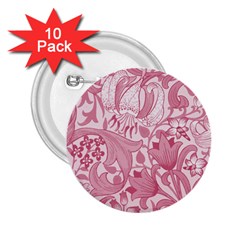 Vintage Style Floral Flower Pink 2 25  Buttons (10 Pack)  by Alisyart