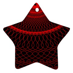 Red Spiral Featured Ornament (star) by Alisyart