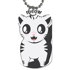 Meow Dog Tag (two Sides) by evpoe