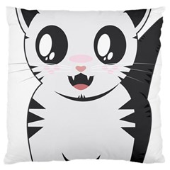 Meow Large Cushion Case (two Sides) by evpoe