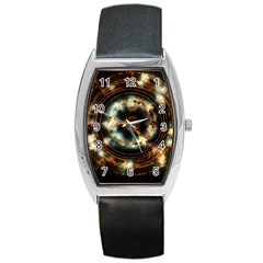 Science Fiction Energy Background Barrel Style Metal Watch by Simbadda