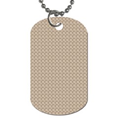 Pattern Ornament Brown Background Dog Tag (two Sides) by Simbadda