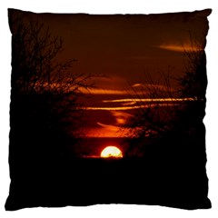 Sunset Sun Fireball Setting Sun Large Cushion Case (one Side) by Simbadda