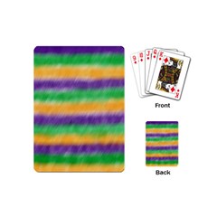 Mardi Gras Strip Tie Die Playing Cards (mini)  by PhotoNOLA