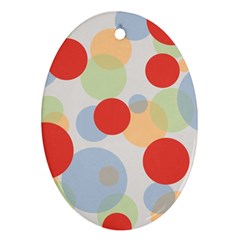 Contrast Analogous Colour Circle Red Green Orange Oval Ornament (two Sides) by Alisyart