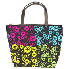 Circle Ring Color Purple Pink Yellow Blue Bucket Bags by Alisyart