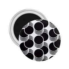 Floral Geometric Circle Black White Hole 2 25  Magnets
