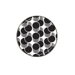 Floral Geometric Circle Black White Hole Hat Clip Ball Marker (10 Pack) by Alisyart