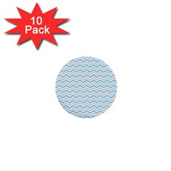 Free Plushie Wave Chevron Blue Grey Gray 1  Mini Buttons (10 Pack)  by Alisyart